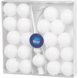 MagicHome Vianoce MagicHome karácsonyi gömbök, készlet, 21 db, 6 cm, fehér, csúcs, karácsonyfára