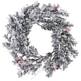 MagicHome Vianoce MagicHome karácsonyi koszorú, fagyöngy, 30 x 30 x 08 cm