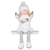 MagicHome Vianoce MagicHome karácsonyi szobor, Angyal könyvvel, kerámia, 22 x 20 x 32,5 cm