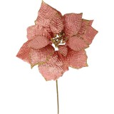 MagicHome Vianoce MagicHome karácsonyi virág, Poinsettia, rózsaszín, szár, virágméret: 35 cm
