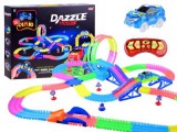 Mágikus Világító Flexibilis 656 cm-es Autópálya 360°-os átfordulóval-Fény és Hanghatásokkal-2.4 GHz-es Távirányítós Kisautóval-331 Darabos-Híddal-Ugratóval-Forgalomirányítással-Kiegészítőkkel