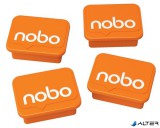 Mágnesek fehértáblához 4 db, NOBO narancs