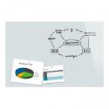 Mágneses üvegtábla, 90x60 cm, BE!BOARD, fehér