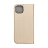 Magnet flip Magnet Apple iPhone 14 Plus mágneses flip tok, arany
