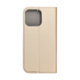 Magnet flip Magnet Apple iPhone 14 Pro Max mágneses flip tok, arany