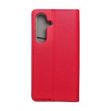 Magnet Samsung Galaxy S25 mágneses flip tok, piros