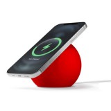 Magsafe asztali töltőpad tartó állvány, szilikon, Magsafe töltőkkel kompatibilis, Wooze Comfortable Charger, piros (105670)