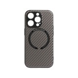 Magsafe-es TPU telefontok Carbon mintával iPhone 14 Pro 6.1 colos YooUp Magnetic szürke