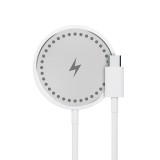 MagSafe kompatibilis vezeték nélküli töltő 15W, mágneses USB-C iPhone kompatibilis, fehér – Maxlife MXWC-05
