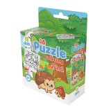 Magyar Gyártó 16 Darabos Színezős Puzzle 2 az 1-ben - Süni