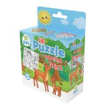 Magyar Gyártó 16 Darabos Színezős Puzzle 2 az 1-ben - Szarvas