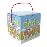 Magyar Gyártó 2-3-4 Darabos Puzzle - Farm állatok