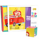 Magyar Gyártó 9db-os kirakós mesekocka - Járművek