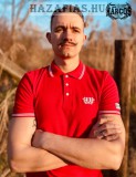 Magyar Harcos-Pajzs galléros póló-Piros
