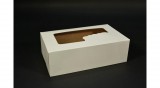 Magyar termék Papír süteményes  doboz ablakos egyben fedeles 25x15x8 cm