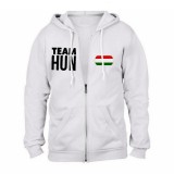 Magyarország zippes pulóver (fehér) - TEAM HUN magyar válogatott pulcsi XXL