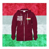 Magyarország zippes pulóver (piros) - TEAM HUN magyar válogatott pulcsi S