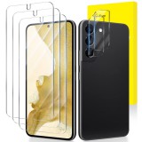 magyaroutlet GiiYoon védőfólia Samsung Galaxy S22 Plus 5G telefonhoz, 3 db temperált fólia és 2 db kamera védőfólia