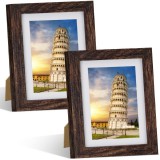 magyaroutlet Nacial 2 részes barna képkeret 10x15 cm fából akril üveggel