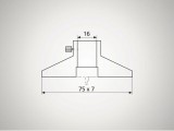 Mahr 4102020 Mélységmérő híd tolómérőkhöz 75x7 mm, 16 Em