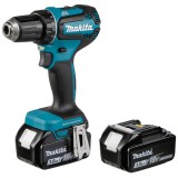 Makita DDF485RFJ 1900 RPM Kulcsnélküli 1,7 kg Fekete, Kék fúrógép