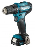 Makita DF333DSAE fúrógép 1700 RPM Kulcsnélküli 1,2 kg Fekete, Kék