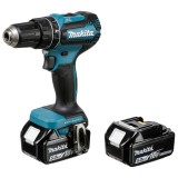 Makita DHP485RTJ fúrógép 28500 RPM Kulcsnélküli 1,5 kg Fekete, Kék