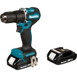 Makita DHP487RAJ fúrógép 25500 RPM Kulcsnélküli Fekete, Türkizkék