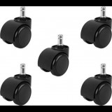 Malatec 5 db-os fekete irodaszékhez görgős lábak (5900779934368)