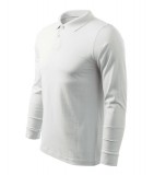 Malfini 211 Single J. LS galléros férfi póló fehér színben