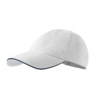 Malfini 306 Sandwich 6P unisex sapka fehér színben