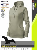 Malfini CAPE LIGHTKHAKI strech női kapucnis pulóver - munkaruha
