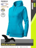 Malfini CAPE TURQUISE strech női kapucnis pulóver - munkaruha