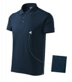 MALFINI® Cotton galléros póló férfi tengerészkék 2XL