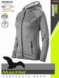 Malfini DIRECT GREYMELANGE strech női polár kardigán - munkaruha