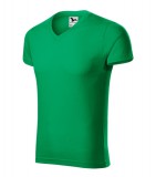 MALFINI® Póló férfi Slim Fit V-neck 146 fűzöld XL méret