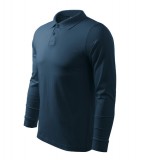 MALFINI® Single J. LS galléros póló férfi tengerészkék XL