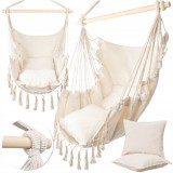 MalTec Brazil függőszék 2 db párnával, 130 x 100 cm, beige, 120 kg teherbírással