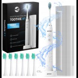 MalTec Sonic Toothie Elektromos fogkefe fehér, vízálló, 6 csere fejjel hordtáskával, 6 üzemmóddal, IPX8