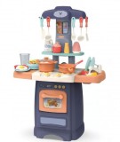 Mama Kiddies 29 részes 62 cm magas Fashion Kitchen babakonyha szett kék színben - világítás, hangok, vízcsap
