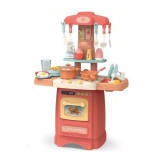 Mama Kiddies 29 részes 62 cm magas Fashion Kitchen babakonyha szett pink színben - világítás, hangok, vízcsap