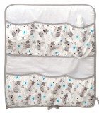 Mama Kiddies Baby Bear zsebes tároló szürke macis mintával