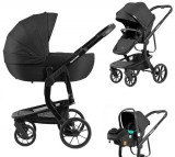 Mama Kiddies Icon 3 az 1-ben multifunkciós babakocsi kiegészítőkkel fekete színben + Ajándék