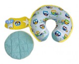 Mama Kiddies® MyKids 3in1 Átalakítható Baba- és Etetőpárna – Kék/Sárga Bagoly