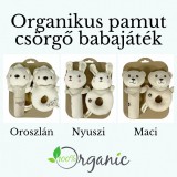 Mami&Beby Organikus pamut csörgő babajáték - 2 db-os szett
