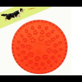 Mancs mintás kutyafrizbi (rágható gumi) 23 cm átmérővel, narancssárga