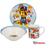 Mancs Őrjárat Boy Icons porcelán étkészlet Díszdobozban
