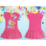 Mancs őrjáratos pamut ruha - sötét rózsaszín (122) - TÖBB MÉRETBEN