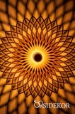 Mandala árnyékvető fali lámpatest fából