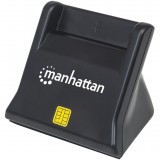 Manhattan 102025 chipkártya olvasó Beltéri USB USB 2.0 Fekete (102025)